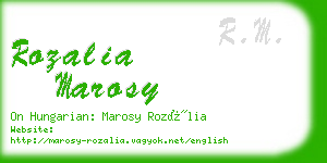 rozalia marosy business card